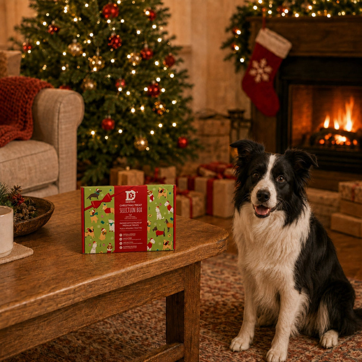 Christmas Dog Treat Gift Box (Trade pack of 4)