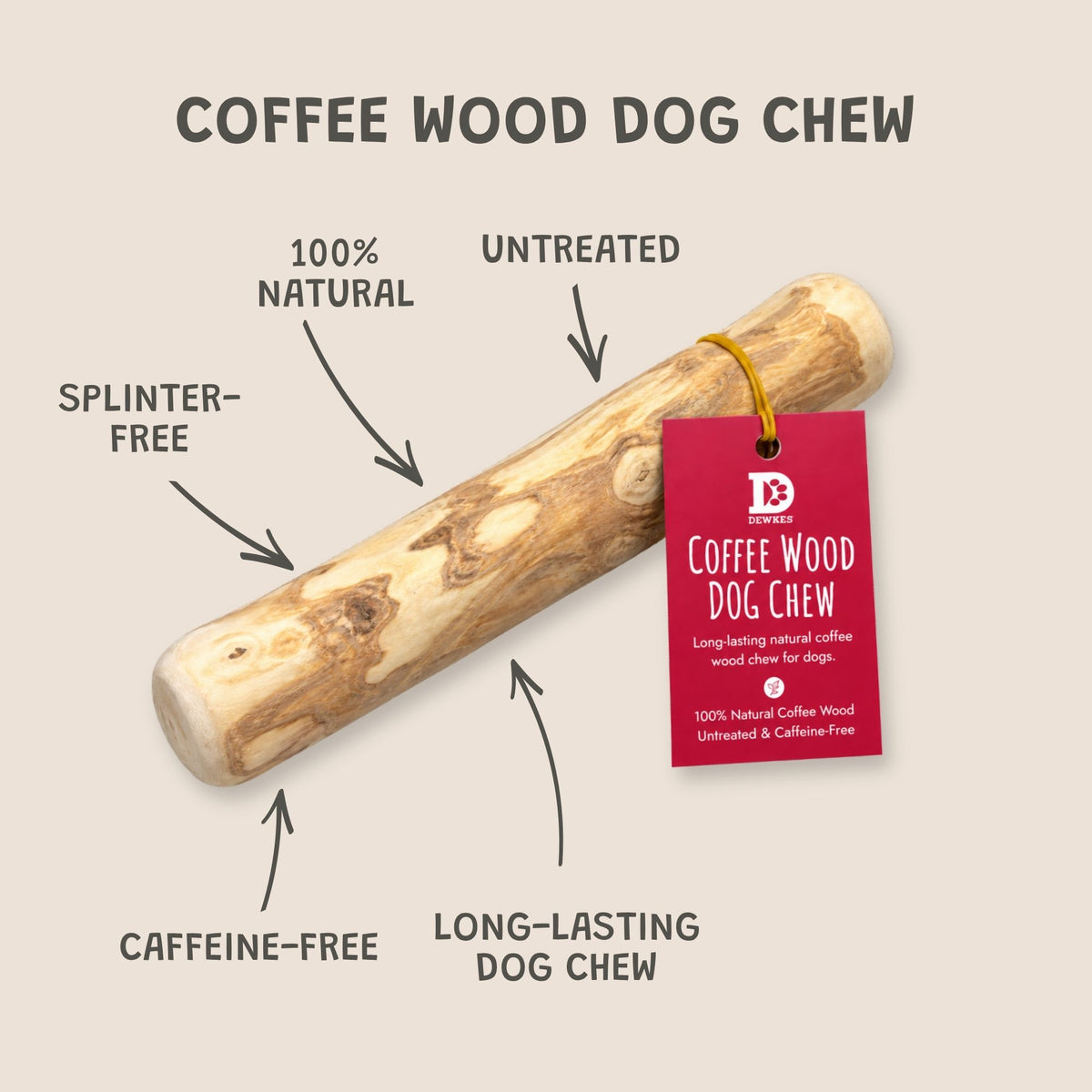 Natural Coffee Wood Dog Chews - Trade Multipack