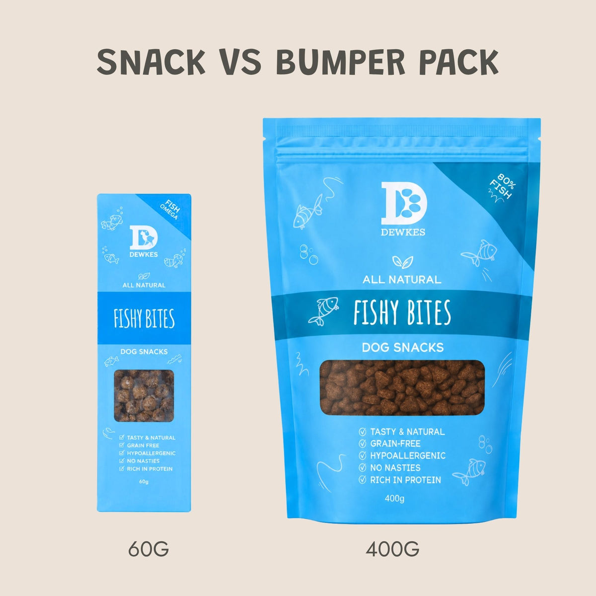 Fishy Bites Dog Treat 400g Bumper Packs