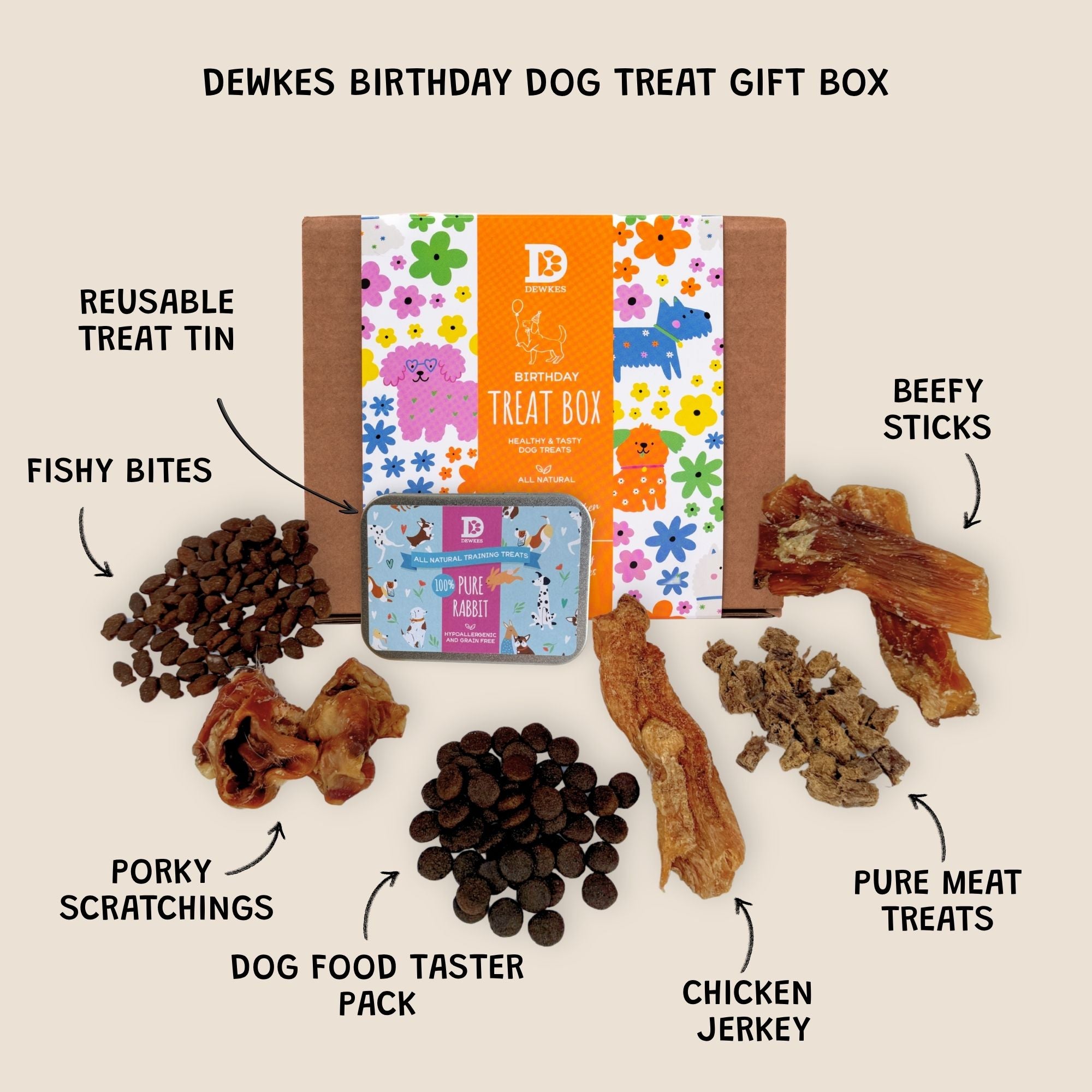 The Birthday Dog Treat Gift Box (Pack of 4)