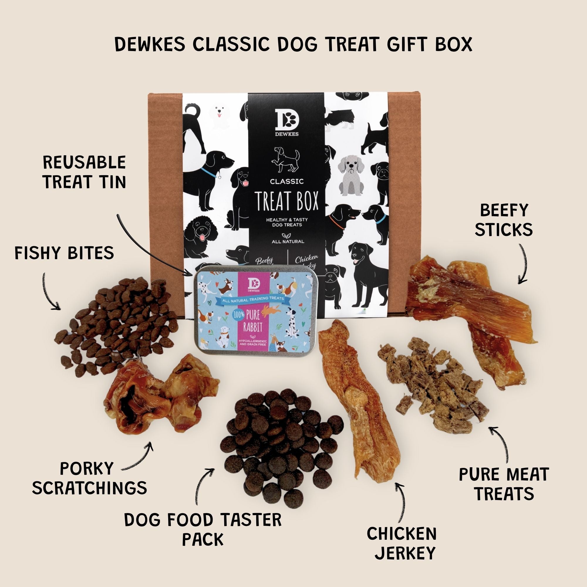 The Classic Dog Treat Gift Box (Pack of 4)