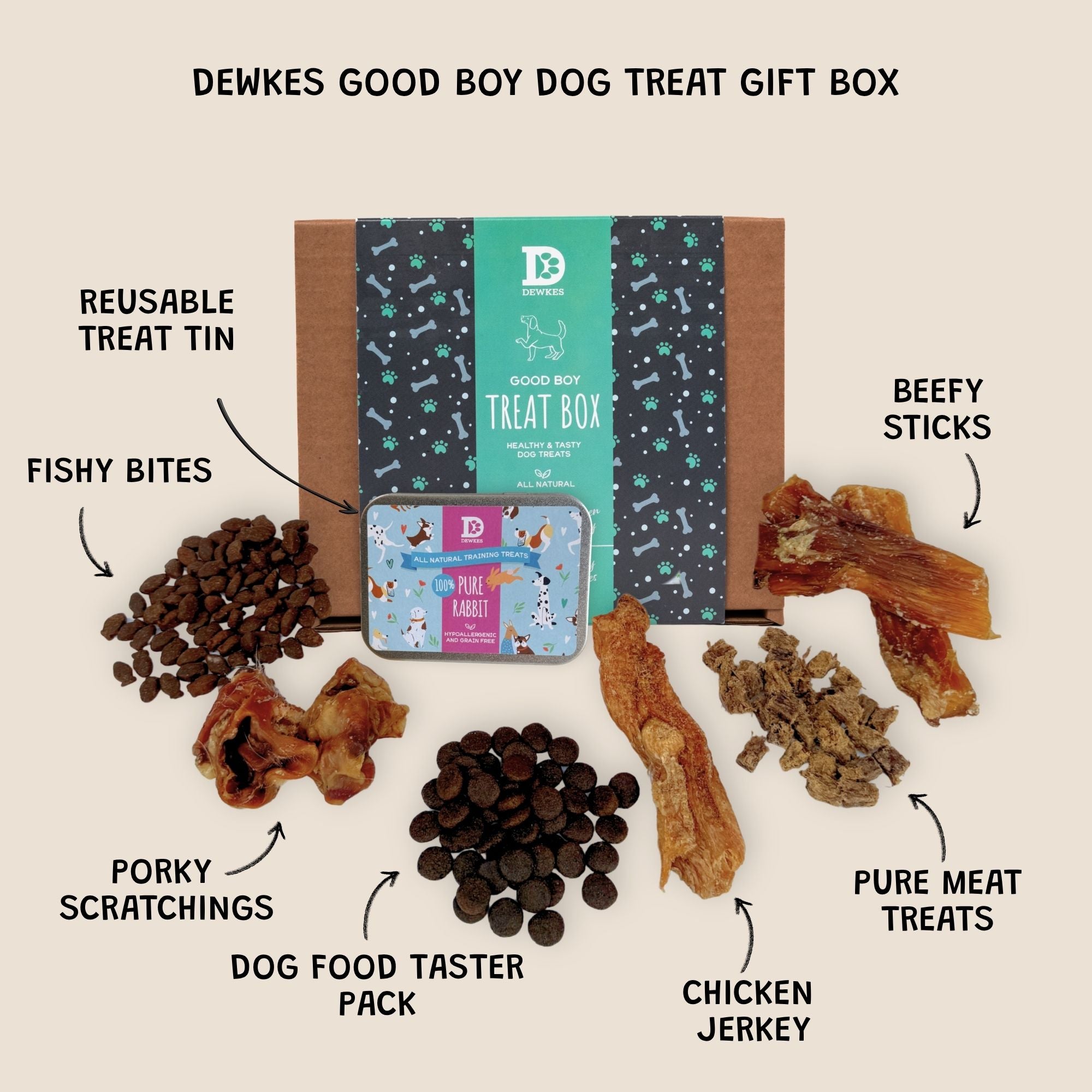 The Good Boy Dog Treat Gift Box (Pack of 4)