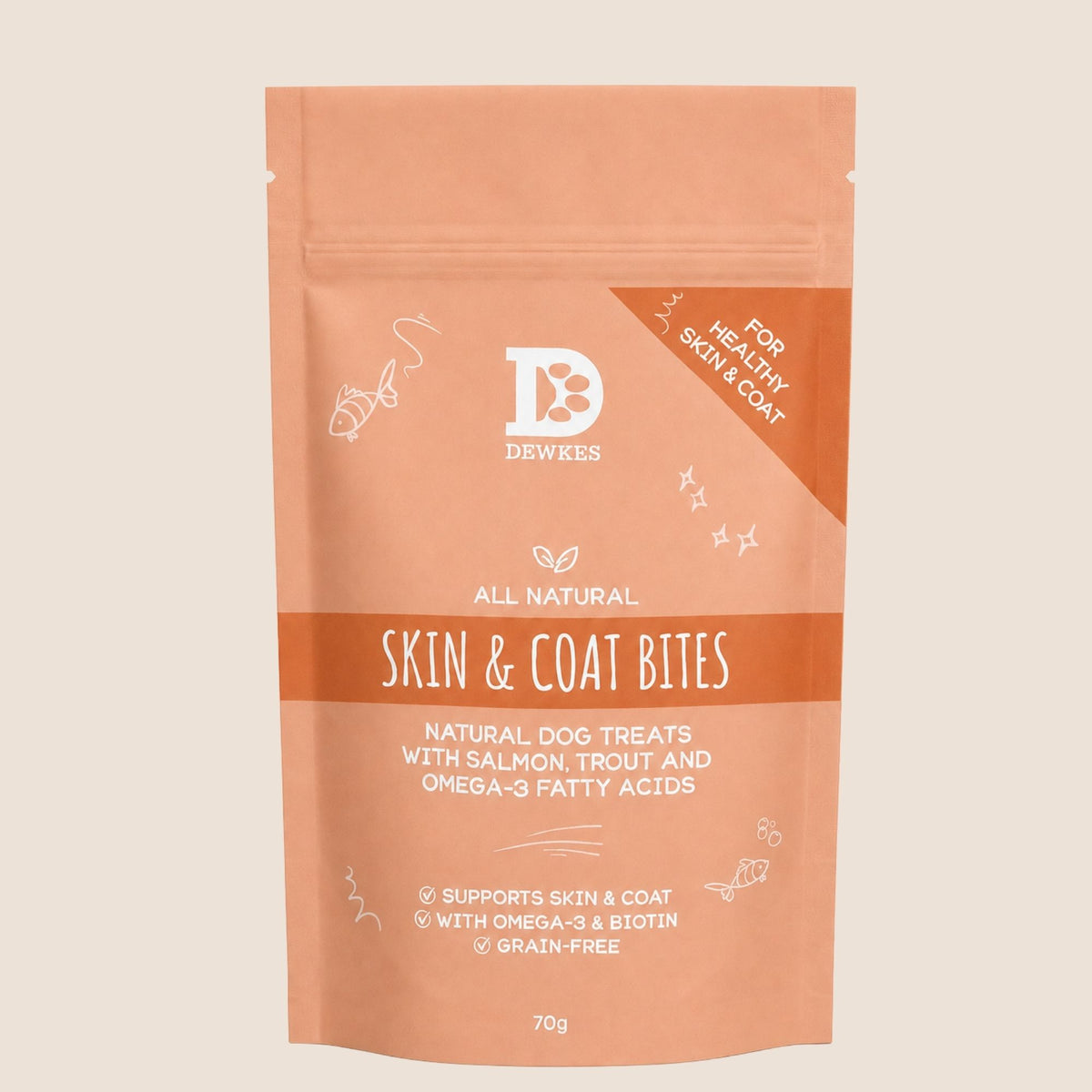 Skin & Coat Bites – Salmon Dog Treats with Omega-3