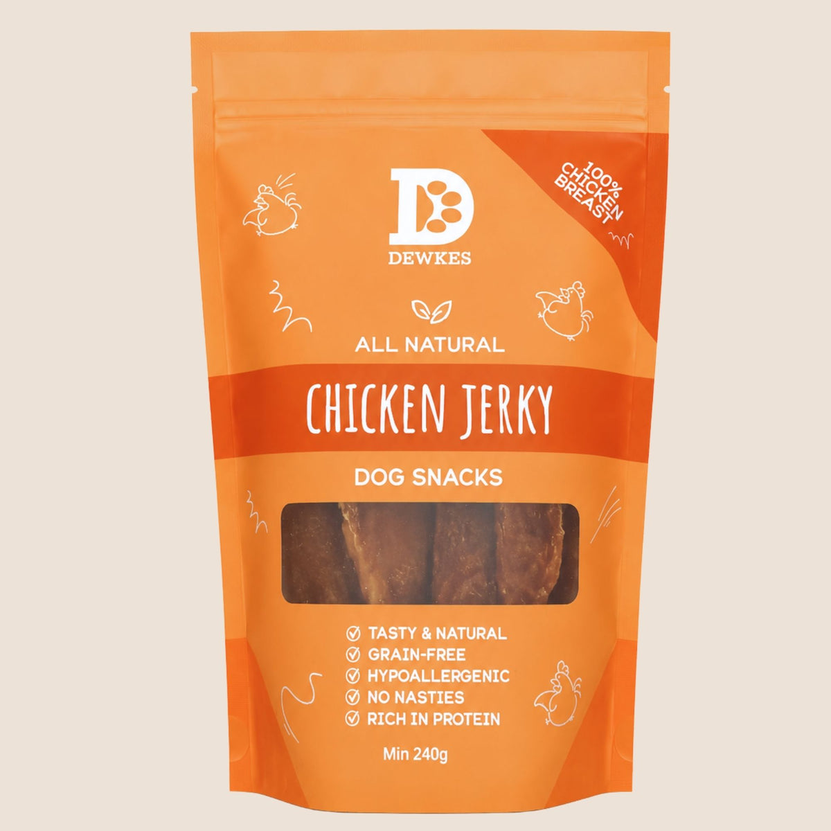 Chicken Jerky Dog Treat 240g Bumper Packs