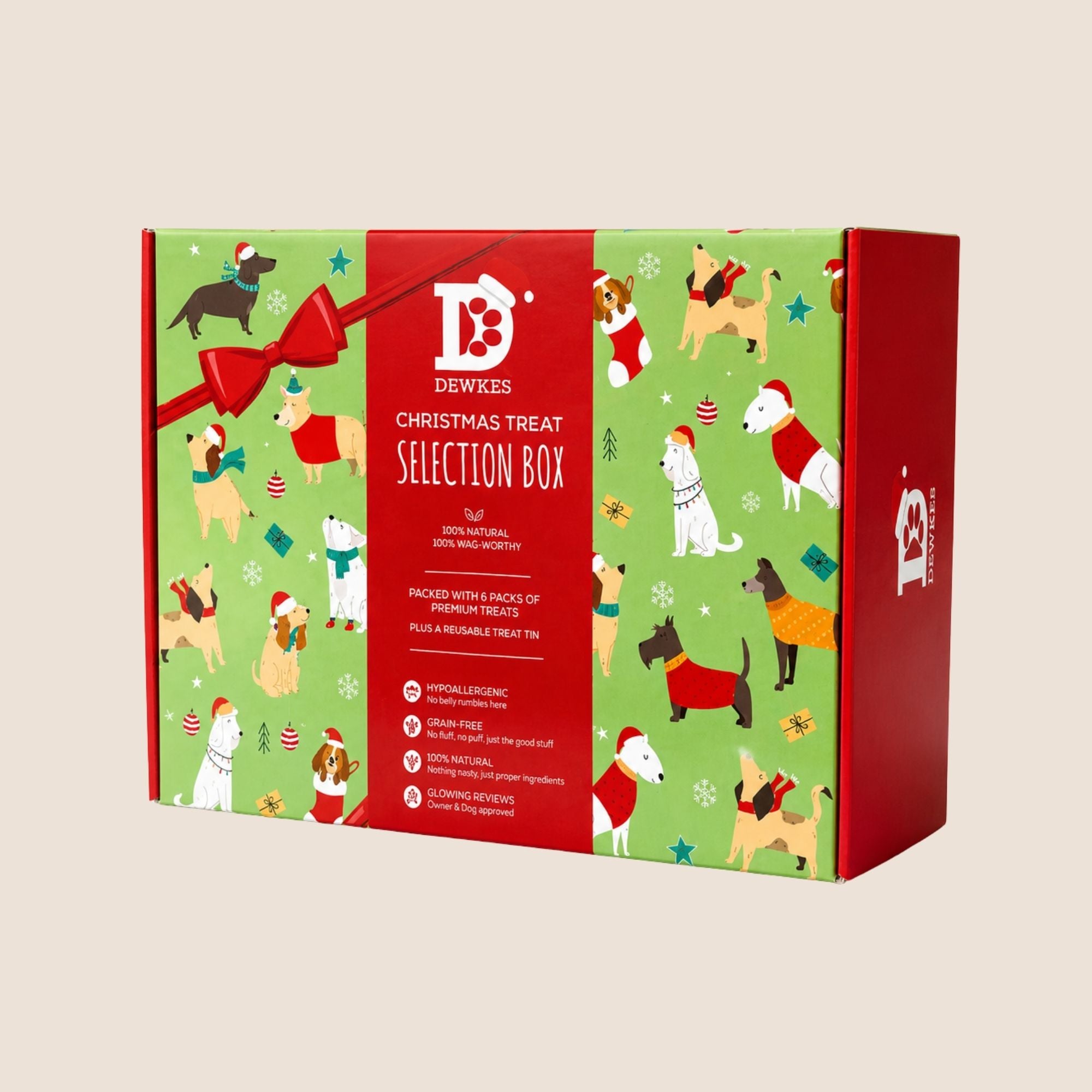 Christmas Dog Treat Gift Box (Trade pack of 4)