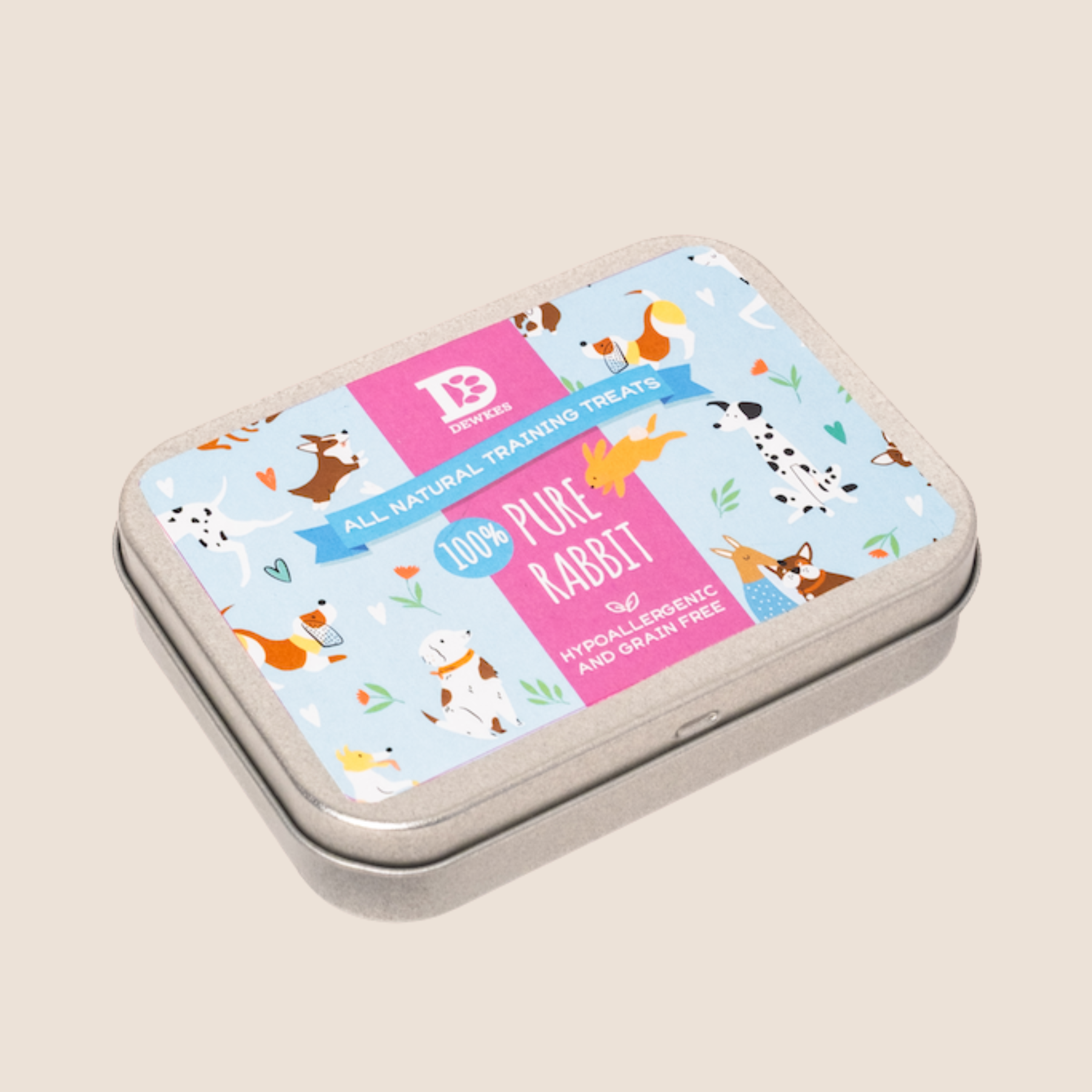 Refillable Training Treat Tin Pure Rabbit